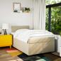 Preview: Boxspringbett mit Matratze Creme 120x200 cm Stoff