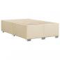 Preview: Boxspringbett mit Matratze Creme 120x200 cm Stoff