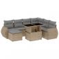 Preview: 8-tlg. Garten-Sofagarnitur mit Kissen Beige Poly Rattan