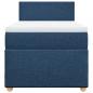 Preview: Boxspringbett mit Matratze Blau 90x190 cm Stoff