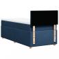 Preview: Boxspringbett mit Matratze Blau 90x190 cm Stoff