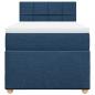 Preview: Boxspringbett mit Matratze Blau 90x190 cm Stoff