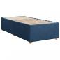 Preview: Boxspringbett mit Matratze Blau 90x190 cm Stoff