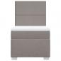 Preview: Boxspringbett mit Matratze Taupe 90x200 cm Stoff