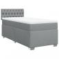 Preview: Boxspringbett mit Matratze Hellgrau 80x200 cm Stoff