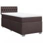 Preview: Boxspringbett mit Matratze Dunkelbraun 90x200 cm Stoff