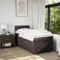 Preview: Boxspringbett mit Matratze Dunkelbraun 90x200 cm Stoff