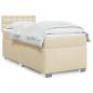 Preview: ARDEBO.de - Boxspringbett mit Matratze Creme 90x190 cm Stoff