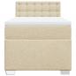 Preview: Boxspringbett mit Matratze Creme 90x190 cm Stoff