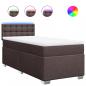 Preview: Boxspringbett mit Matratze Dunkelbraun 90x200 cm Stoff