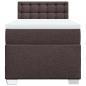 Preview: Boxspringbett mit Matratze Dunkelbraun 90x200 cm Stoff