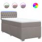 Preview: Boxspringbett mit Matratze Taupe 100x200 cm Stoff