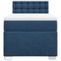 Preview: Boxspringbett mit Matratze Blau 100x200 cm Stoff