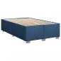 Preview: Boxspringbett mit Matratze Blau 100x200 cm Stoff