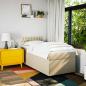 Preview: Boxspringbett mit Matratze Creme 90x200 cm Stoff