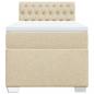 Preview: Boxspringbett mit Matratze Creme 90x200 cm Stoff