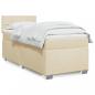 Preview: ARDEBO.de - Boxspringbett mit Matratze Creme 100x200 cm Stoff