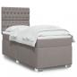 Preview: ARDEBO.de - Boxspringbett mit Matratze Taupe 90x190 cm Stoff