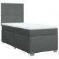 Preview: Boxspringbett mit Matratze Dunkelgrau 90x190 cm Stoff