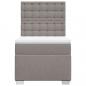 Preview: Boxspringbett mit Matratze Taupe 90x190 cm Stoff