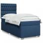 Preview: ARDEBO.de - Boxspringbett mit Matratze Blau 100x200 cm Stoff