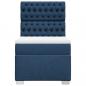 Preview: Boxspringbett mit Matratze Blau 100x200 cm Stoff