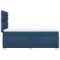 Preview: Boxspringbett mit Matratze Blau 100x200 cm Stoff