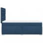 Preview: Boxspringbett mit Matratze Blau 90x190 cm Stoff