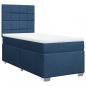 Preview: Boxspringbett mit Matratze Blau 90x190 cm Stoff