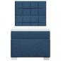 Preview: Boxspringbett mit Matratze Blau 90x190 cm Stoff