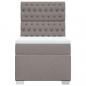 Preview: Boxspringbett mit Matratze Taupe 100x200 cm Stoff