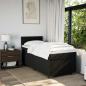 Preview: Boxspringbett mit Matratze Schwarz 80x200 cm Stoff