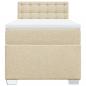 Preview: Boxspringbett mit Matratze Creme 80x200 cm Stoff