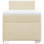 Preview: Boxspringbett mit Matratze Creme 90x190 cm Stoff