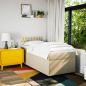 Preview: Boxspringbett mit Matratze Creme 90x190 cm Stoff