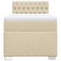 Preview: Boxspringbett mit Matratze Creme 90x190 cm Stoff