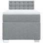 Preview: Boxspringbett mit Matratze Hellgrau 90x190 cm Stoff