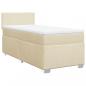 Preview: Boxspringbett mit Matratze Creme 90x200 cm Stoff