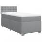 Preview: Boxspringbett mit Matratze Hellgrau 100x200 cm Stoff