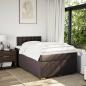 Preview: Boxspringbett mit Matratze Dunkelbraun 120x200 cm Stoff