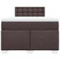 Preview: Boxspringbett mit Matratze Dunkelbraun 120x200 cm Stoff