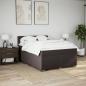 Preview: Boxspringbett mit Matratze Dunkelbraun 160x200 cm Stoff