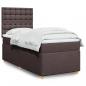 Preview: ARDEBO.de - Boxspringbett mit Matratze Dunkelbraun 80x200 cm Stoff