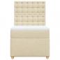 Preview: Boxspringbett mit Matratze Creme 80x200 cm Stoff