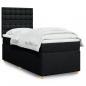 Preview: ARDEBO.de - Boxspringbett mit Matratze Schwarz 90x190 cm Stoff