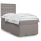 Preview: ARDEBO.de - Boxspringbett mit Matratze Taupe 90x190 cm Stoff