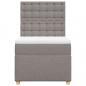 Preview: Boxspringbett mit Matratze Taupe 90x190 cm Stoff