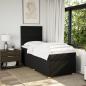 Preview: Boxspringbett mit Matratze Schwarz 90x200 cm Stoff