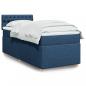 Preview: ARDEBO.de - Boxspringbett mit Matratze Blau 90x190 cm Stoff