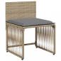 Preview: 7-tlg. Garten-Essgruppe mit Kissen Beige Poly Rattan